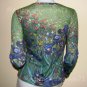 IRISES Van Gogh Long Sleeve Fine Art Print T Shirt Misses XL