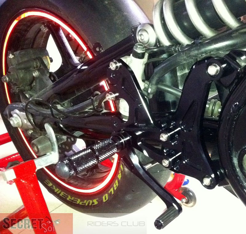 Kawasaki Ninja 650R ER6n RACE REARSETS + Pax Pegs BLACK 09 10 11 Rear Set