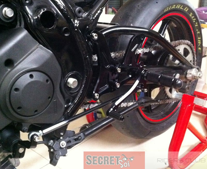 Kawasaki Ninja 650R ER6n RACE REARSETS + Pax Pegs BLACK 09 10 11 Rear Set