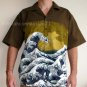 GIANT WAVE Hokusai Ukiyoe LONG SLEEVE Japan Fine Art Print T Shirt Misses XL