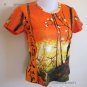 Van Gogh PLUM TREES In BLOOM Fine Art Print Japonisme Shirt TANK TOP Misses Size L Large