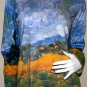 Van Gogh WHEAT FIELD with CYPRESSES Fine Art Print T Shirt Misses S