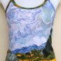 Van Gogh WHEAT FIELD with CYPRESSES Fine Art Print Shirt Singlet TANK TOP Misses Size XL