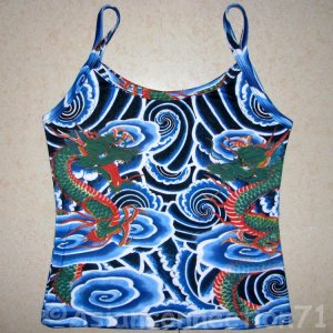 DRAGON TATTOO Japan IREZUMI Art Print TANK TOP Misses Size XL