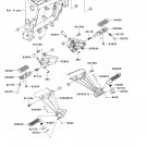 Kawasaki Ninja 250R EX250 OEM STAY STEP HOLDER Left Rear Part Number 35063-0626-18R 2008-2012