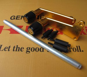 Kawasaki Ninja 650R ER6f No Cut Frame Slider 09 10 11 GOLD TonyBKK