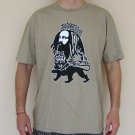 JAH RASTAFARI Roots Rasta Irie Dub REGGAE T-Shirt L Large Beige Khaki Tan