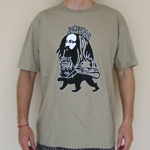 JAH RASTAFARI Roots Rasta Irie Dub REGGAE T-Shirt XXL 2XL Beige Khaki Tan