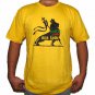 RASTA PEACE ONE LOVE LION of Judah Roots REGGAE T-Shirt Extra Large XL Yellow