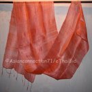 Thai Silk Fabric Scarf Shawl Hand Craft PEACH Pink Direct from Thailand