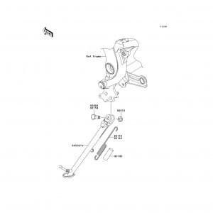 Kawasaki Ninja 650R EX650 ER6n ER6f  OEM Side Stand Kickstand Genuine Part 34024-0096 09 10 11