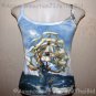 THe SHIP Salvador Dali Fine Art Print Shirt Singlet TANK TOP Misses Size XL