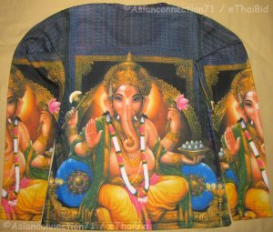 LORD GANESH Hindu God Fine Art Print LONG SLEEVE T Shirt Misses Size M Medium