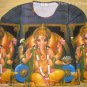 LORD GANESH Hindu God Fine Art Print LONG SLEEVE T Shirt Misses Size M Medium