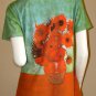 Van Gogh SUNFLOWERS Tournesols Cap Sleeve Fine Art Print T Shirt Misses S Small