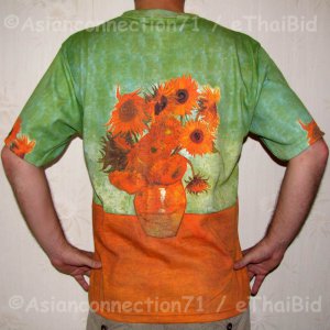 Van Gogh SUNFLOWERS Tournesols Fine Art Print T Shirt MENS Short Sleeve M Medium