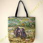 VAN GOGH Art Print Dress Misses L Large Size 12-14 PEASANT WOMEN DIGGING IN FIELD WITH SNOW
