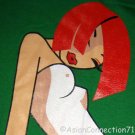 NORTH DRAGON Redhead SUSHI GIRL T-Shirt M Medium Green