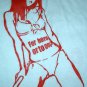 FOR HERE OR TO GO Sexy Scooter Monkey Japan Hentai Girl T-Shirt Mens M Medium Red White