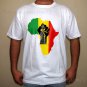 AFRICA POWER Roots Rasta REGGAE T-Shirt L Large Green
