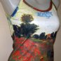 Monet POPPIES Shirt Art Print Singlet TANK TOP Misses S Small