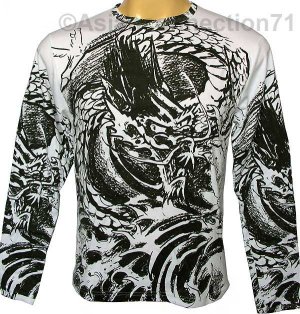 RYU Dragon IREZUMI Japan Tattoo Shirt M LONG SLEEVE