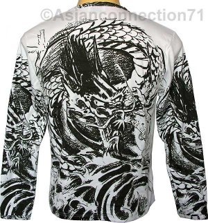 RYU Dragon IREZUMI Japan Tattoo Shirt L LONG SLEEVE