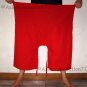 Thai PLUS SIZE Fisherman Capri SHORT Pants Yoga Trousers RED Cotton XXXL 3XL