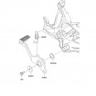 Kawasaki 43001-0128 OEM BRAKE PEDAL Lever Versys KLE650 2009-2013