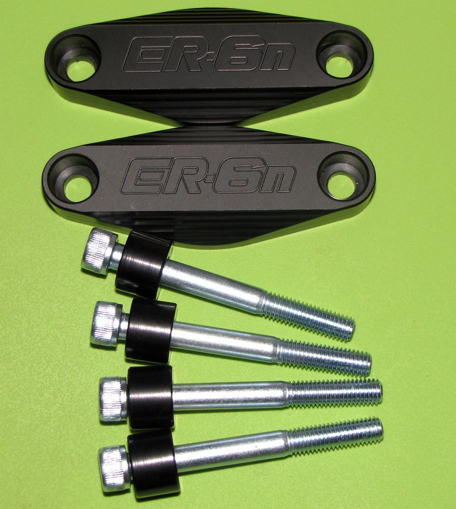 Kawasaki ER6n Logo Rear Grab Bar Frame Sliders 09 10 11