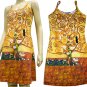 TREE of LIFE Gustav Klimt Hand Print Fine Art Dress Misses Size M 8-10