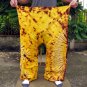 PLUS SIZE Thai Cotton Fisherman Pants Yoga Trousers YELLOW BROWN Tie Dye Beach Dance Martial Arts