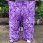 PLUS SIZE Thai Cotton Fisherman Pants Yoga Dance Trousers Purple Tie Dye