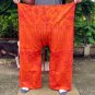 PLUS SIZE Thai Cotton Fisherman Pants Yoga Trousers ORANGE Tie Dye XXXL