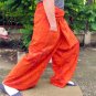 PLUS SIZE Thai Cotton Fisherman Pants Yoga Trousers ORANGE Tie Dye XXXL