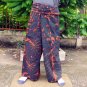 PLUS SIZE Thai Cotton Fisherman Pants Yoga Trousers Blue-Green Tie Dye XXXL