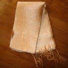 Thai Silk Fabric Scarf Shawl Wrap Hand Craft Large GOLDEN PEACH Textile
