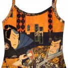 SHARAKU Japan Ukiyoe Art Print Shirt Singlet TANK TOP Misses L Large