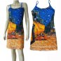 Van Gogh CAFE TERRACE Hand Printed Art Tank Dress Misses XL Size 16-18