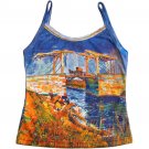 VAN GOGH Langlois Bridge at Arles Fine Art Print Shirt Singlet TANK TOP Misses L Large