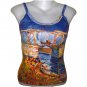 VAN GOGH Langlois Bridge at Arles Fine Art Print Shirt Singlet TANK TOP Misses M Medium