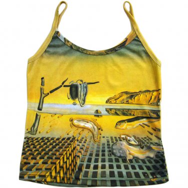 DISINTEGRATION OF MEMORY Salvador DALI Fine Art Print Shirt Singlet TANK TOP Misses XL