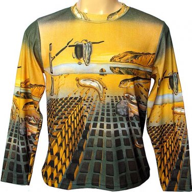 DISINTEGRATION OF MEMORY Salvador Dali Long Sleeve Art Shirt MENS Size XL