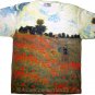 Monet Poppies at Argenteuil French Impressionist Art Print T Shirt MENS Short Sleeve M Medium