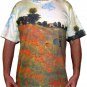 Monet Poppies at Argenteuil French Impressionist Art Print T Shirt MENS Short Sleeve M Medium