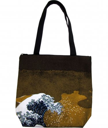 GIANT WAVE Hokusai Ukiyoe Japan Art Print Bag Purse Messenger Tote S Small