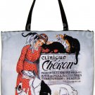 CLINIQUE CHERON STEINLAN Art Print Tote Bag Purse Messenger L Large