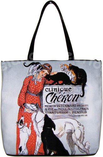 CLINIQUE CHERON STEINLAN Art Print Tote Bag Purse Messenger L Large