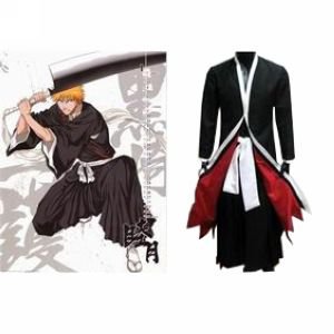 Bleach Ichigo Kurosaki Mens Bankai cosplay costumes