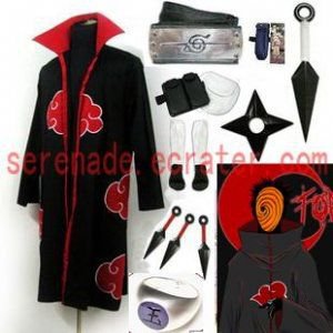 Naruto Akatsuki cloak Tobi Cosplay Costume